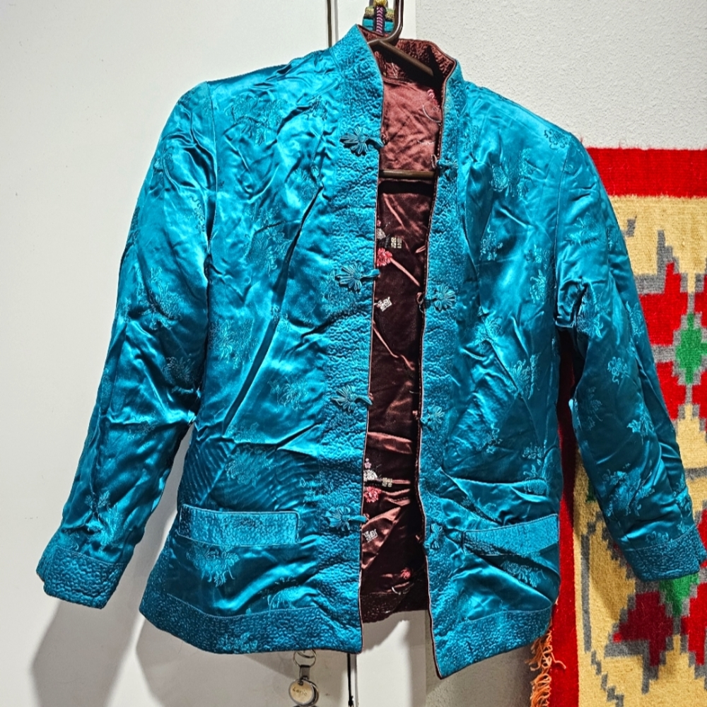 VIntage satin reversible jacket by Sportacular M